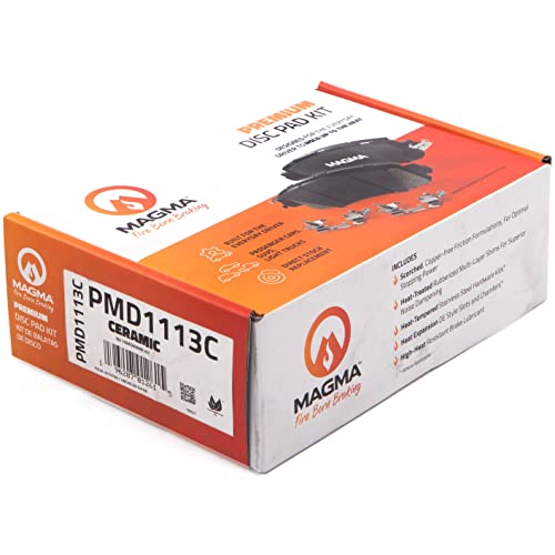 MAGMA Premium PMD1113C Ceramic Brake Pads, Rear