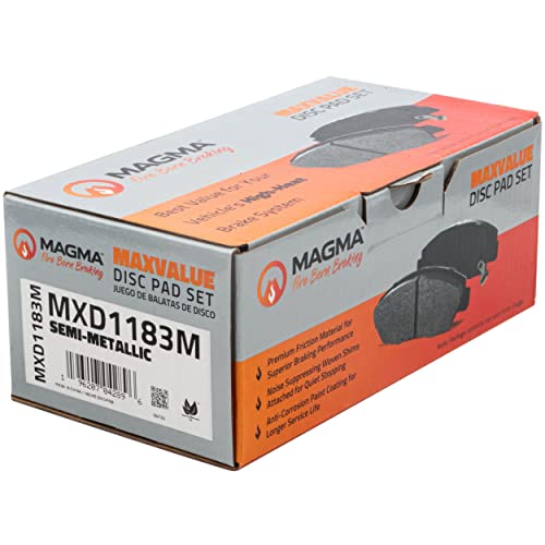 MAGMA MaxValue MXD1183M Semi-Metallic Brake Pads, Front