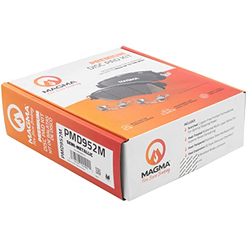 MAGMA Premium PMD952M Semi-Metallic Brake Pads, Rear