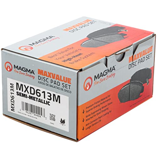 MAGMA MaxValue MXD613M Semi-Metallic Brake Pads, Rear