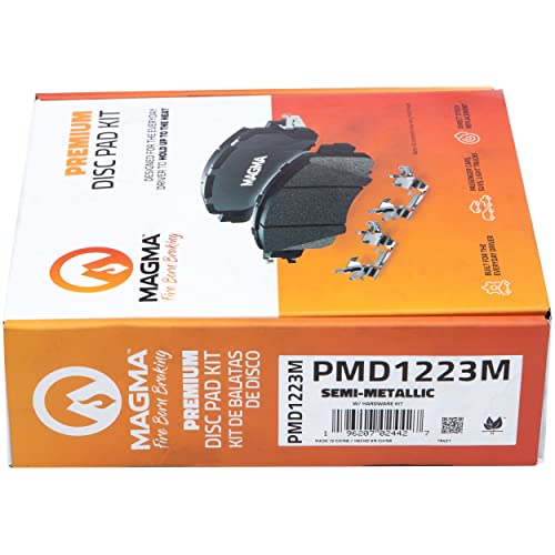 MAGMA Premium PMD1223M Semi-Metallic Brake Pads, Front