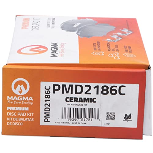 MAGMA Premium PMD2186C Ceramic Brake Pads, Rear