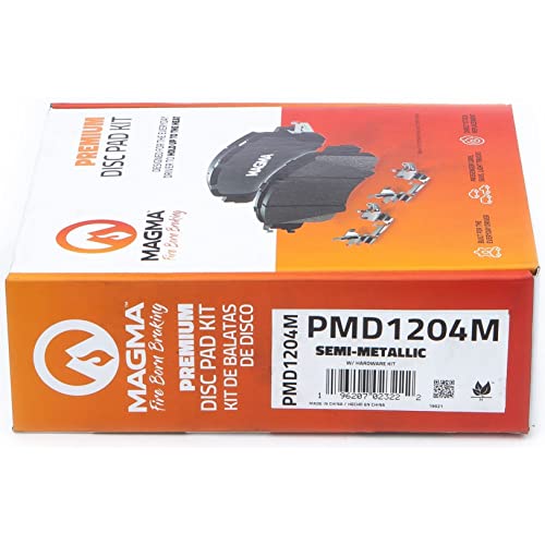 MAGMA Premium PMD1204M Semi-Metallic Brake Pads, Front