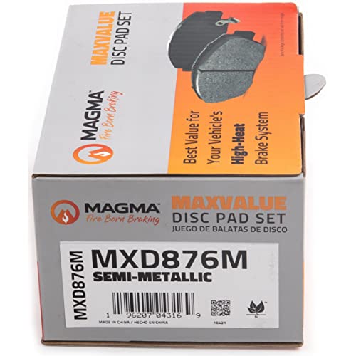 MAGMA MaxValue MXD876M Semi-Metallic Brake Pads, Rear