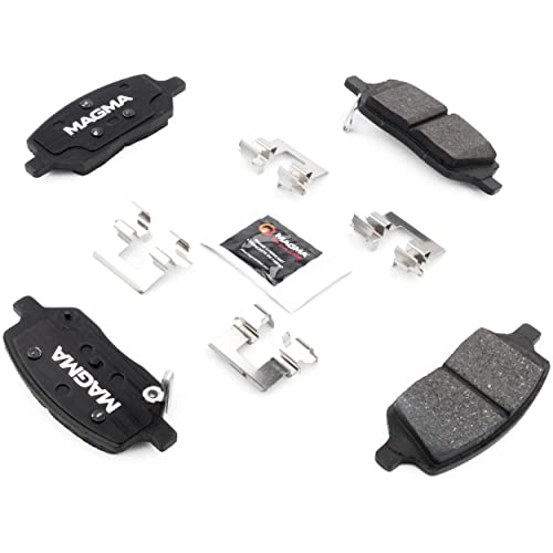 MAGMA Premium PMD1093M Semi-Metallic Brake Pads, Rear