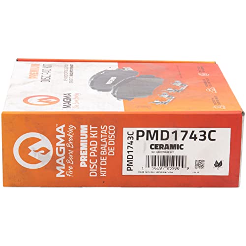 MAGMA Premium PMD1743C Ceramic Brake Pads, Front