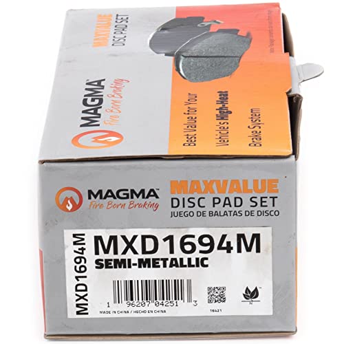 MAGMA MaxValue MXD1694M Semi-Metallic Brake Pads, Front