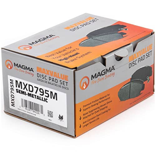 MAGMA MaxValue MXD795M Semi-Metallic Brake Pads, Rear