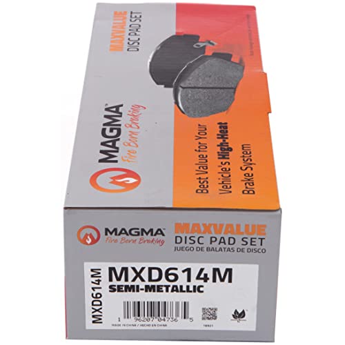 MAGMA MaxValue MXD614M Semi-Metallic Brake Pads, Front