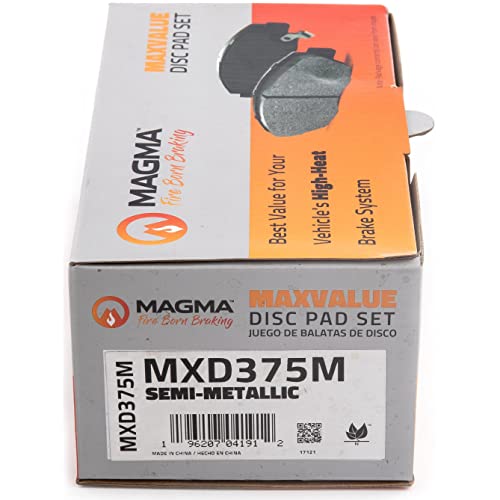 MAGMA MaxValue MXD375M Semi-Metallic Brake Pads, Front