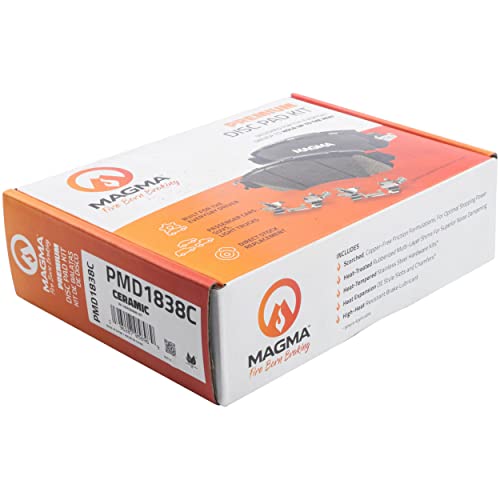 MAGMA Premium PMD1838C Ceramic Brake Pads, Front