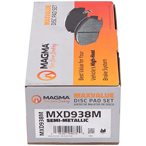 MAGMA MaxValue MXD938M Semi-Metallic Brake Pads, Front