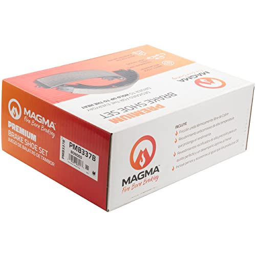 MAGMA Premium PMB337B Bonded Drum Brake Shoe, Front