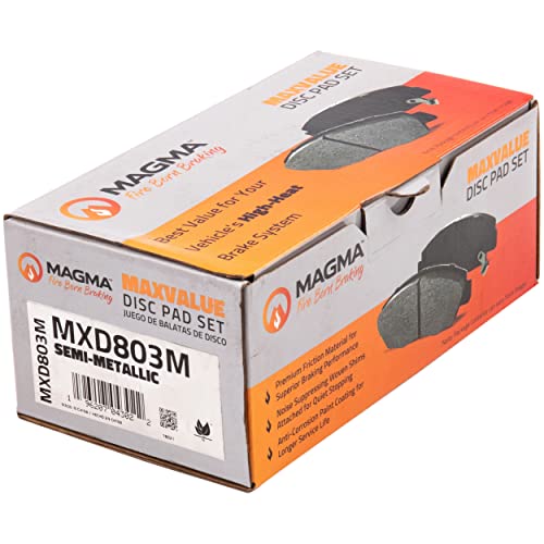 MAGMA MaxValue MXD803M Semi-Metallic Brake Pads, Front