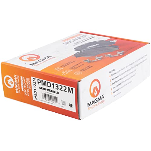 MAGMA Premium PMD1322M Semi-Metallic Brake Pads, Front