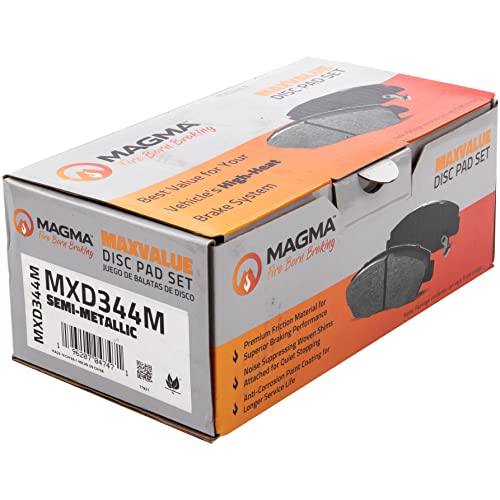 MAGMA MaxValue MXD344M Semi-Metallic Brake Pads, Front