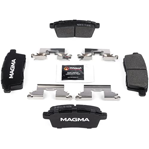 MAGMA Premium PMD1259M Semi-Metallic Brake Pads, Rear
