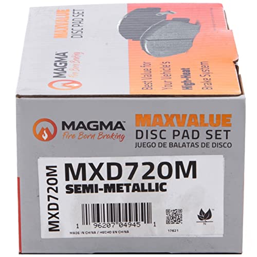 MAGMA MaxValue MXD720M Semi-Metallic Brake Pads, Front