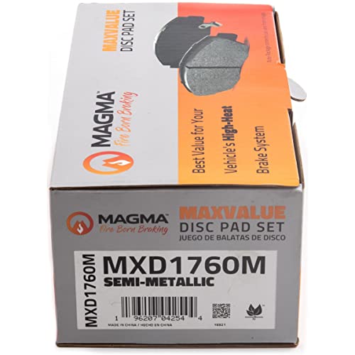 MAGMA MaxValue MXD1760M Semi-Metallic Brake Pads, Front