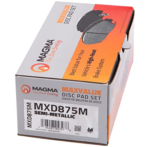 MAGMA MaxValue MXD875M Semi-Metallic Brake Pads, Rear