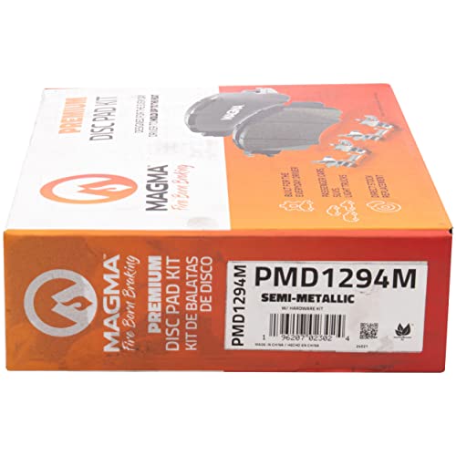 MAGMA Premium PMD1294M Semi-Metallic Brake Pads, Front