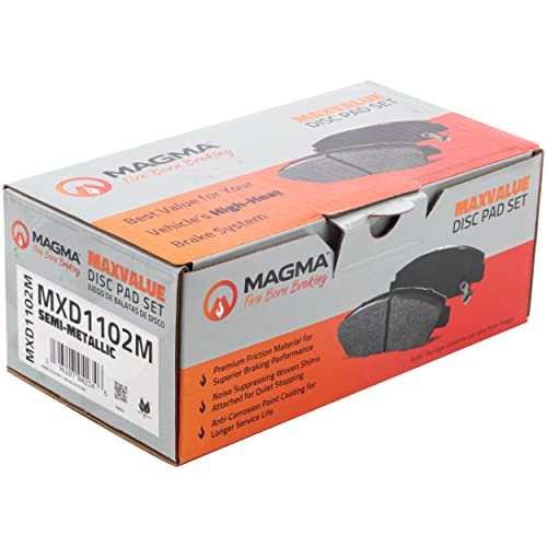 MAGMA MaxValue MXD1102M Semi-Metallic Brake Pads, Front