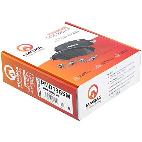 MAGMA Premium PMD1365M Semi-Metallic Brake Pads, Front