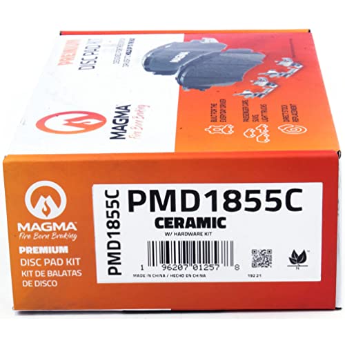 MAGMA Premium PMD1855C Ceramic Brake Pads, Front
