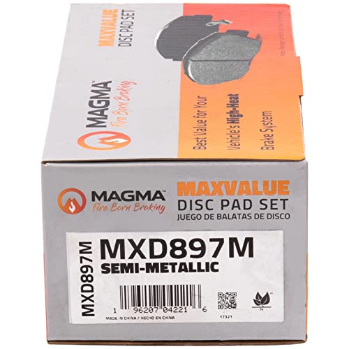 MAGMA MaxValue MXD897M Semi-Metallic Brake Pads, Front