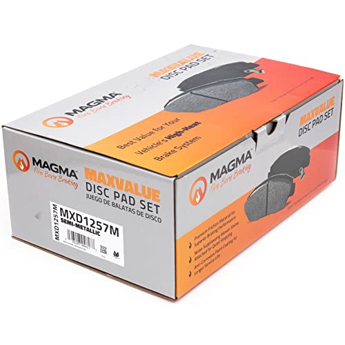 MAGMA MaxValue MXD1257M Semi-Metallic Brake Pads, Front