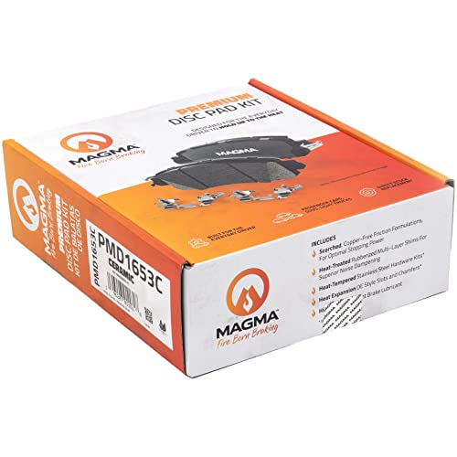 MAGMA Premium PMD1653C Ceramic Brake Pads, Front