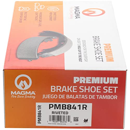 MAGMA Premium PMB841R Riveted Drum Brake Shoe, Rear