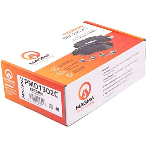 MAGMA Premium PMD1302C Ceramic Brake Pads, Rear