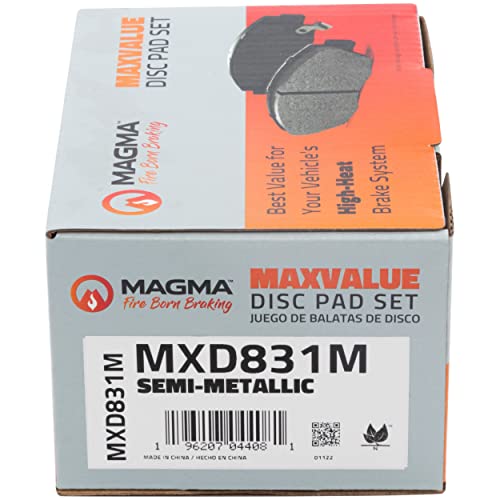 MAGMA MaxValue MXD831M Semi-Metallic Brake Pads, Front