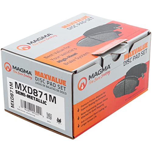 MAGMA MaxValue MXD871M Semi-Metallic Brake Pads, Rear
