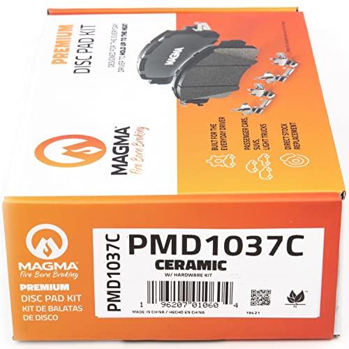 MAGMA Premium PMD1037C Ceramic Brake Pads, Rear