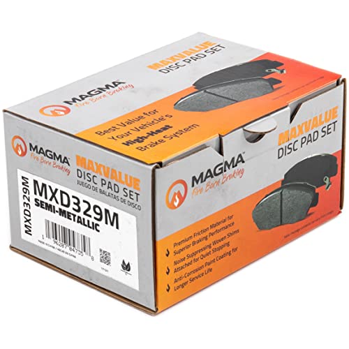MAGMA MaxValue MXD329M Semi-Metallic Brake Pads, Rear