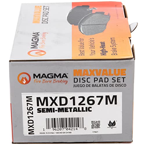 MAGMA MaxValue MXD1267M Semi-Metallic Brake Pads, Rear