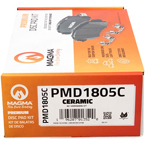 MAGMA Premium PMD1805C Ceramic Brake Pads, Rear