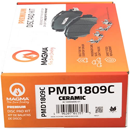 MAGMA Premium PMD1809C Ceramic Brake Pads, Rear