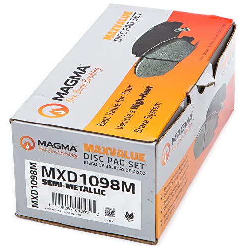 MAGMA MaxValue MXD1098M Semi-Metallic Brake Pads, Front