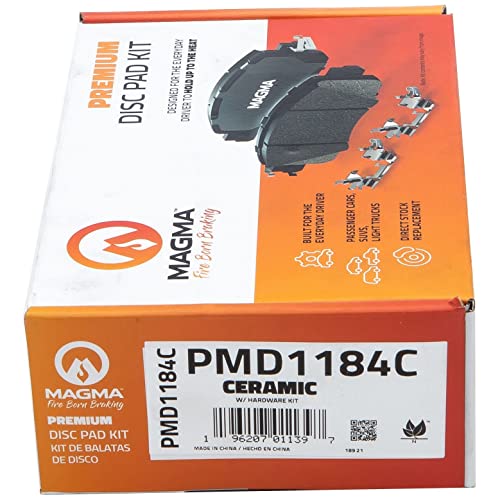 MAGMA Premium PMD1184C Ceramic Brake Pads, Front