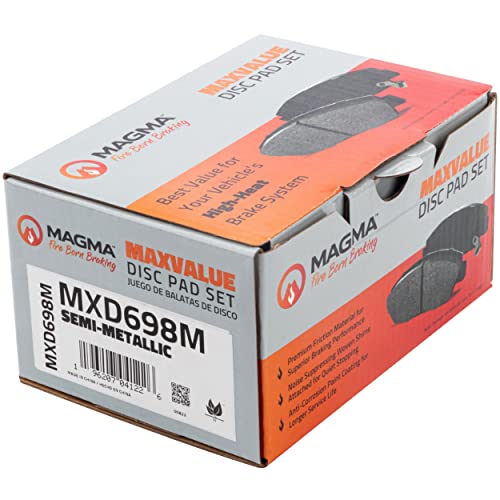 MAGMA MaxValue MXD698M Semi-Metallic Brake Pads, Rear