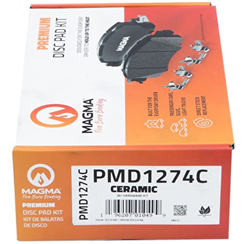 MAGMA Premium PMD1274C Ceramic Brake Pads, Rear