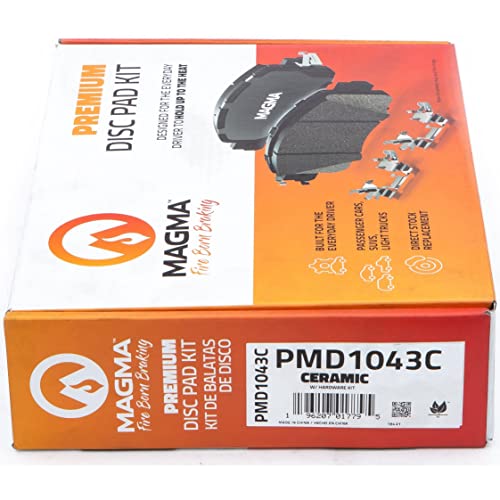 MAGMA Premium PMD1043C Ceramic Brake Pads, Front