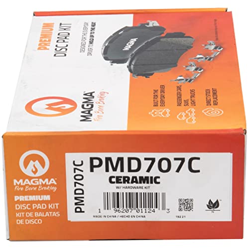 MAGMA Premium PMD707C Ceramic Brake Pads, Front