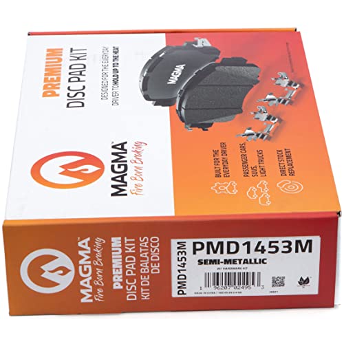MAGMA Premium PMD1453M Semi-Metallic Brake Pads, Rear