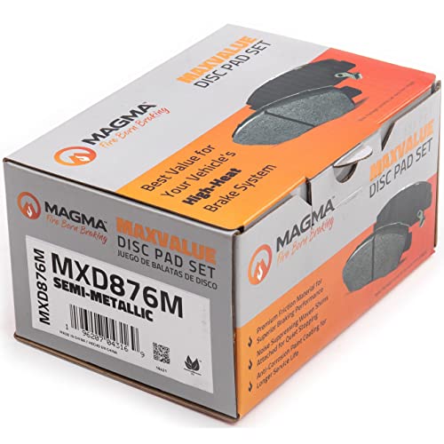 MAGMA MaxValue MXD876M Semi-Metallic Brake Pads, Rear