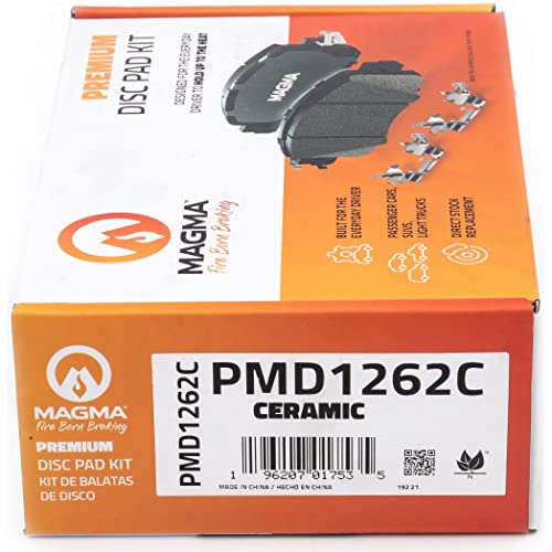 MAGMA Premium PMD1262C Ceramic Brake Pads, Rear