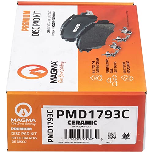 MAGMA Premium PMD1793C Ceramic Brake Pads, Rear